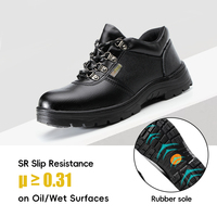 Chaussures de sécurité à semelle en caoutchouc certifiées CE, anti-écrasement, embout en acier, cuir microfibre, bottes de travail pour travaux de construction en extérieur