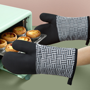 Gants de <span class=keywords><strong>four</strong></span> en coton Gants de cuisine en coton Lavable Réutilisable Confortable Cuisson BBQ Cuisson Imperméable <span class=keywords><strong>Anti</strong></span>-brûlure Durable - Product Image 1