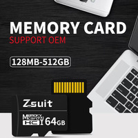 Vente en gros d'usine Carte Micro TF SD 4 Go 8 Go 16 Go 32 Go 64 Go 128 Go avec carte mémoire haute vitesse Class10 U3