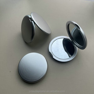 Promotional Custom Logo Portable Round Double Sided Folding Mirror