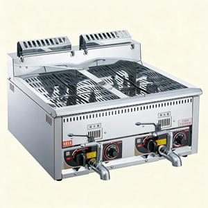 천연가스 2탱크 상업용 천연가스 어류 튀김기 (온도조절기 포함, 스테인리스 스틸) - Product Image 6