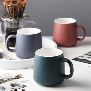 Mark แก้วเซรามิก,ภาชนะใส่เครื่องดื่มสำหรับคู่รักชายหญิงแก้วน้ำดื่มแบบเรียบง่ายพร้อมที่จับ - Product Image 1