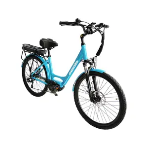 우아한 전자 자전거 전기 자전거 36V 350W Bafang 중반 드라이브 모터 28 인치 우아한 전기 단계 도시 자전거 소녀