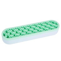 PATIKIL Élégant Porte-Pinceaux de Maquillage Peint à la Main Effet Diamant, Lot de 2, Boîte de Rangement Cosmétique Polyvalente en Plastique, Organisateur de Bureau, Art