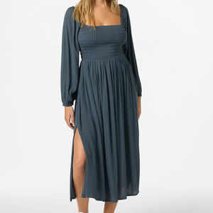 Robe décontractée Gracyn printemps/automne pour femme, robe mi-longue au genou, écologique et solide - Product Image 1