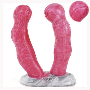 5インチファンタジーモンスター二重浸透ディルド奇妙なゴリー触手セックス玩具ソフトシリコン製 - Product Image 1