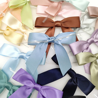 Ruban en satin personnalisé en gros avec nœud torsadé pré-fait pour emballage cadeau, panier de mariage, fête prénuptiale, emballage de gâteau