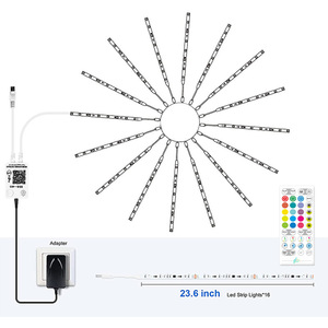 60CM DIY 12V <strong>LED</strong> RGB <strong>Strip</strong> Firework Lights - Product Image 4
