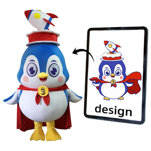 कस्टम प्लश शुभंकर कोस्प्ले कपड़े inflatable पेंगुइन 175 सेमी कस्टम पशु पक्षी चलने वाले शुभंकर इंफ्लेटेबल - Product Image 1
