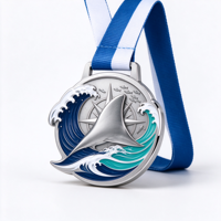 Badges personnalisés pour les championnats et les tournois, badges de récompense colorés avec ruban personnalisé