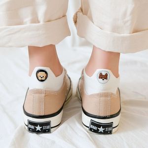 Youki haute qualité coton dames <span class=keywords><strong>chaussettes</strong></span> courtes confortable broderie cheville longueur chiot petit chien respirant tricoté Technique - Product Image 4