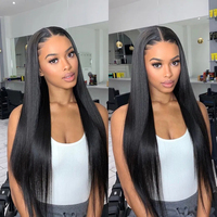 Perruque sans colle en cheveux humains bruts vietnamiens, 13*6, dentelle transparente, ombré argenté, prête à porter, prix direct usine, vente en gros