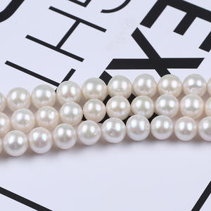 Wholesale 9-10mm White Freshwater <b>Pearls</b> Natural <b>Loose</b> <b>Pearls</b> for DIY Jewelry Zhuji Accessories Materials - Product Image 1