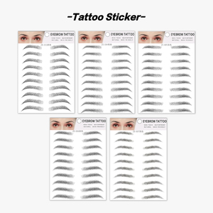 Nuevo diseño al por mayor <span class=keywords><strong>3D</strong></span> temporal impermeable gris marrón ceja tatuaje pegatina para maquillaje facial - Product Image 5