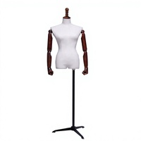 Vente directe d'usine : Mannequin de vitrine demi-corps en FRP pour vêtements de style coréen, pour femmes
