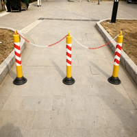 Poteau de signalisation routière flexible en caoutchouc PU, borne de signalisation réfléchissante, cylindre de 450, 800, 1200 mm pour autoroute et parking