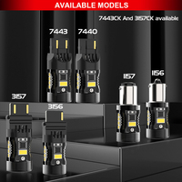 Bombillas LED CB7 7443 T20 de Alta Calidad, Sin Errores CANBUS, 7440 1157 3157 2500LM, para Luces de Freno, Reversa y Estacionamiento de Automóviles