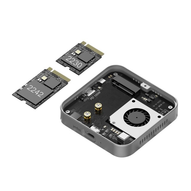 New Magnetic Heatsink 2230 2242 M.2 NVME SSD External Portable Enclosure Case 10Gbps with Cooling Fan for iPhone 15 Pro Max M.2