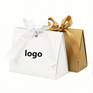 Factory Direct Customizable Triangle Paper <b>Gift</b> Box With Ribbon Elegant Ideal for Wedding Favor & Candy Packaging - Product Image 2
