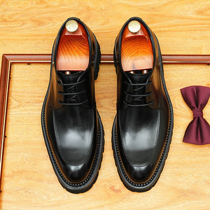 รองเท้าอ็อกซ์ฟอร์ดหนังแท้สไตล์อิตาลีสุดหรู งานแฮนด์เมด สำหรับผู้ชาย แบบผูกเชือก เหมาะสำหรับฤดูใบไม้ร่วง ธุรกิจ งานทางการ กันน้ำ ระบายอากาศได้ดี - Product Image 4