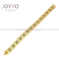 Bracelet à énergie quantique magnétique avec logo personnalisé Bracelet pour homme en acier inoxydable, or et argent
