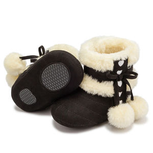 <span class=keywords><strong>Bottes</strong></span> de neige pour bébé de haute qualité, <span class=keywords><strong>bottes</strong></span> pour tout-petits, joli nœud papillon, boule de fourrure, caoutchouc antidérapant - Product Image 4