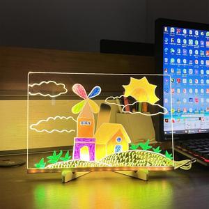 Acrylic huỳnh quang dẫn ánh sáng ban phát ra ánh sáng, xóa được bằng văn bản, bảng tin, bảng quảng cáo, bảng trắng, bảng vẽ - Product Image 1