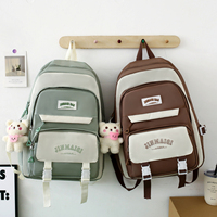 2024 nuevo diseño personalizado multifunción mochila escolar para la vida diaria conjuntos de mochila de moda material Oxford suave