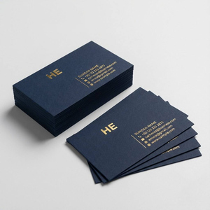 Tarjetas de Visita Personalizadas con Lámina Dorada y Estampado en Caliente, Papel Recubierto, Diseño Gratuito para Visitas Empresariales - Product Image 1