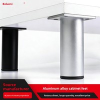 Pied de support réglable en aluminium pour meubles modernes et minimalistes, pied de canapé, base surélevée pour table basse, pied de meuble TV, pied de lit