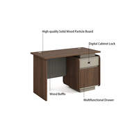 Bureau de direction avec armoire latérale et panneau de discrétion nervuré pour mobilier de bureau de direction, vente en gros directe d'usine