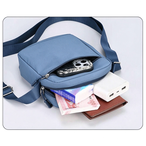 Bolso Bandolera Oxford para Hombre, Personalizado con Logotipo, Impermeable, Ligero, de Poliéster, Mini Bolso de Cintura Negro, Venta al Por Mayor de Fábrica - Product Image 5