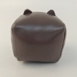 Jouet pour bébé en forme de <span class=keywords><strong>loup</strong></span> gris mignon en peluche de couleur personnalisée, cube en feutre PU pour enfants - Product Image 3