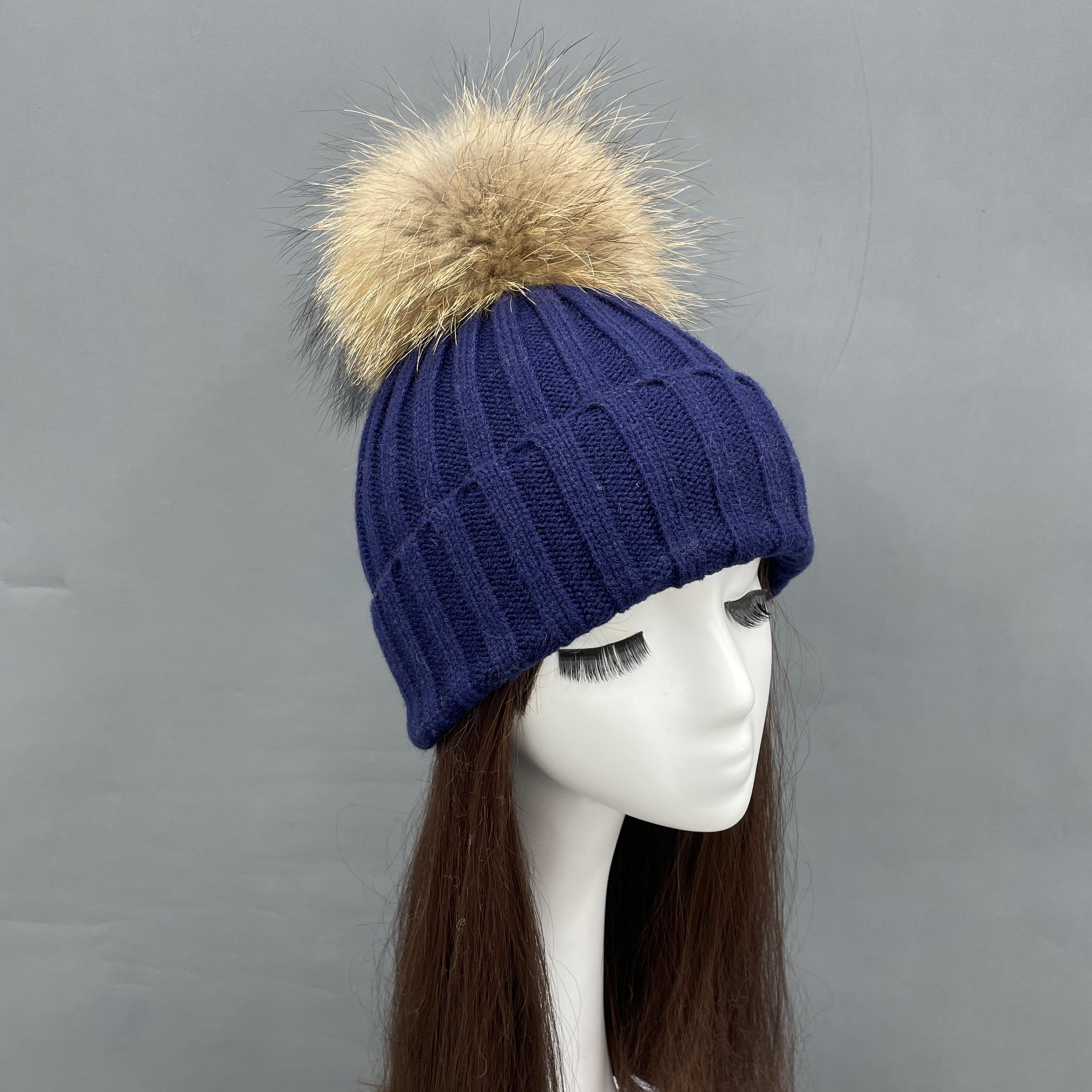 navy knitted beanie hat