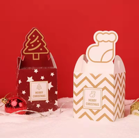 Boîte-cadeau de bonbons pour enfants de Noël Décoration de la maison du Nouvel An-Boîtes en papier élégantes pour les cadeaux de vacances