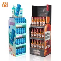 Emballage plat moderne personnalisé présentoir en carton ondulé pour magasin de détail pour Pop Stand pour boire de la bière bouteilles d'eau
