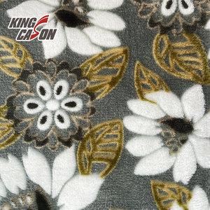 Fornitore di tessuti KINGCASON 100 Poly Two Side Brush personalizzato 200GSM 195CM tessuto in pile di flanella bruciato per il mercato egiziano - Product Image 5