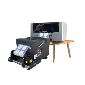 30 cm DTF printer with 2 xp600 head with Powder Shake Machine for digital T shirt Printing