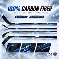 Bâton de hockey sur glace en fibre de carbone de qualité supérieure, construction entièrement en carbone, sans fibre de verre, économique, fabricant OEM professionnel