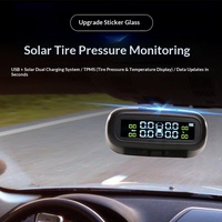 Capteur Tpms universel solaire USB voiture TPMS batterie longue durée affichage pression des pneus moniteur de température