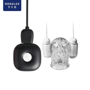 ROSELEX Transparent Trainer, Ejercitador/Masturbador de Pene Eléctrico de Doble Cabeza - Product Image 4