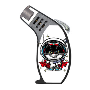 Briquet à gaz incliné en plastique rechargeable, nouveau design américain 2025, pas cher, mignon, avec logos personnalisés, pour cadeaux de cigares - Product Image 3