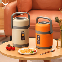 Boîte à lunch thermique en acier inoxydable 304, conteneur alimentaire portable, seau alimentaire, boîte à lunch double couche pour le bureau, l'école, l'extérieur
