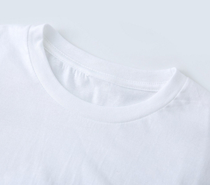 Camiseta de Verano de Manga Corta, 100% Algodón, Blanca, con Estampado de Seda, Cuello Redondo, Estilo Casual - Product Image 4