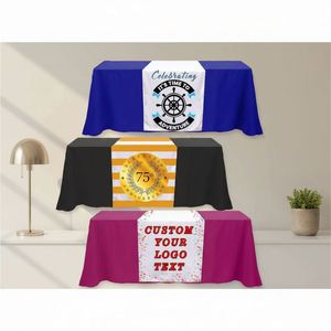 Chemin de table 100 % polyester 183 cm x 61 cm, supports vierges pour sublimation, pour logo personnalisé, décoration de fête, publicité pour vendeurs, couverture - Product Image 1