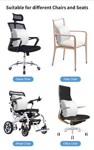 Cojín de Espuma Viscoelástica para Silla de Oficina con Soporte Lumbar, Diseño de Almohada de Lectura, para Coche, Juegos, Sofá Reclinable, Tejido - Product Image 6