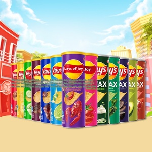 Lays Unlimited 104G * 9 aceite de <span class=keywords><strong>cebolla</strong></span> verde con sabor a patatas fritas paquete combinado Original frito inflado aperitivos bajos en grasa semi-suave para - Product Image 1