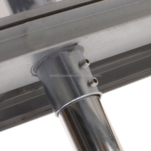 Vente en gros table de travail de cuisine en acier inoxydable à 2 niveaux avec évier - Product Image 6