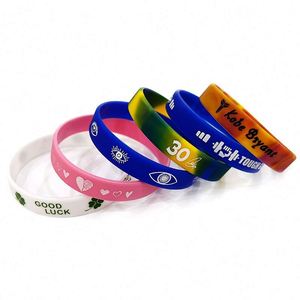 Bracelet de sport personnalisé en silicone avec impression couleur, gaufrage et débossage – Cadeau promotionnel - Product Image 5