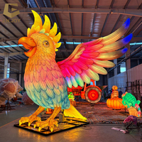 Lanterne d'oiseau traditionnelle chinoise SGL179, lanterne d'animal perroquet de grande taille colorée, éclairage de fête